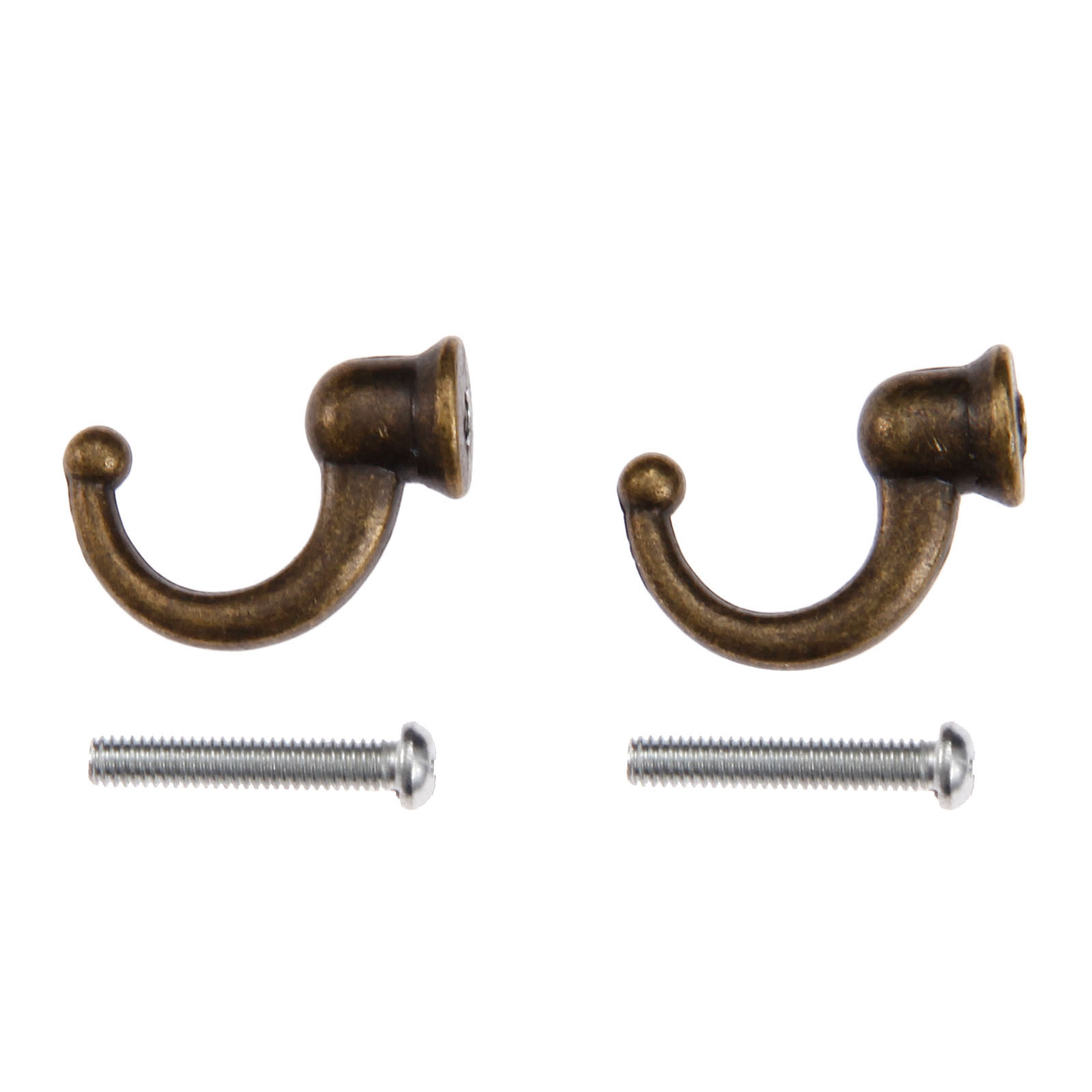 DRELD 2Pcs Antique Bronze Hooks Wall Hanger Hat Coat Robe Hooks Bathroom Kitchen Hanger Furniture Hardware w/Screws 29*20*12mm