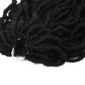 12inch Curly Goddess Faux Locs Crochet Hair Synthetic Wave Hair Ombre Braiding Hair Extensions Handmade Dreadlocks 18strands