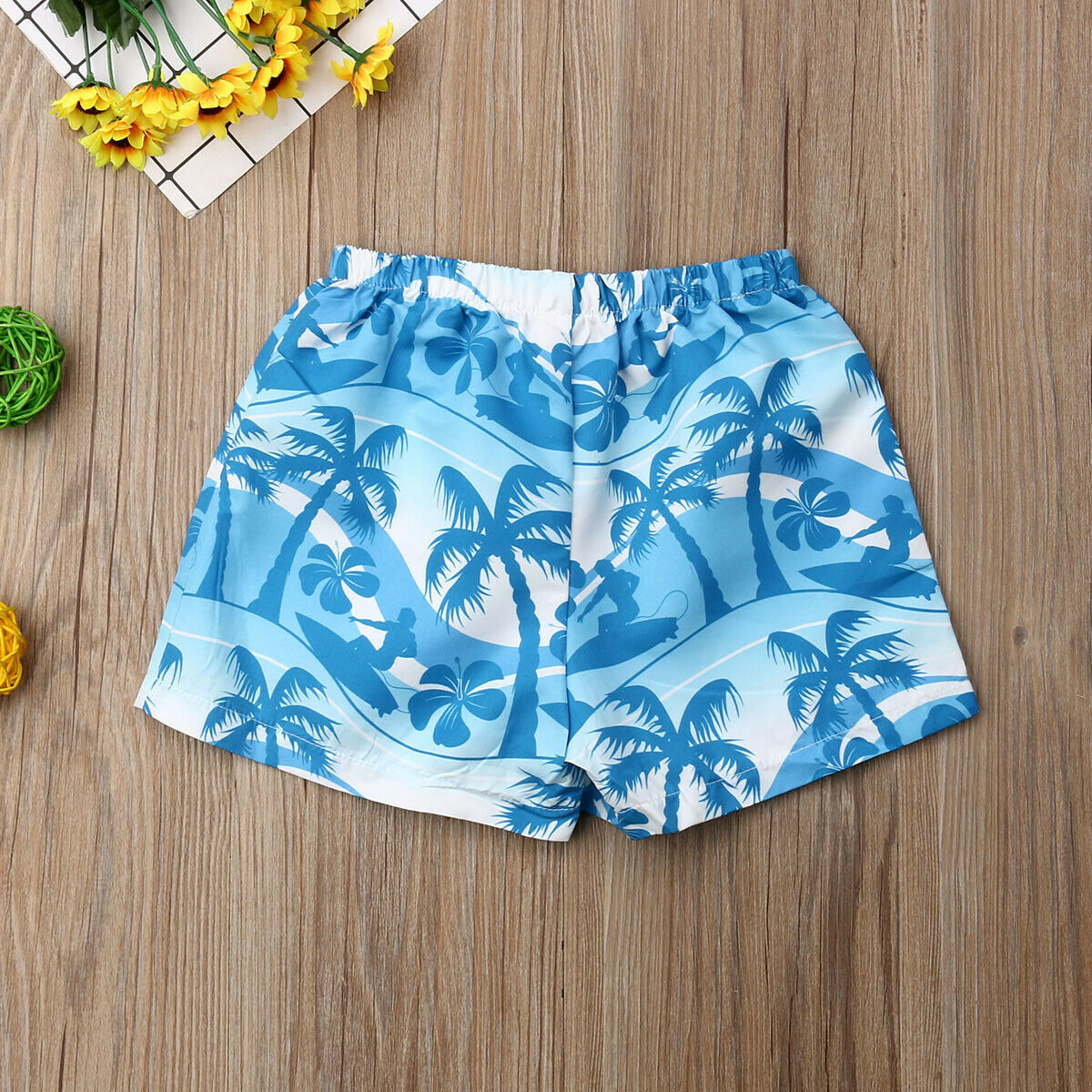 Newborn Baby Boy Clothes Elastic Waistband Short Pants Summer Hawaiian Beach Shorts