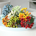 Mini Artificial Berries Flower Christmas Fruit Fake Berry Foam Flowers Wedding Home Table Plant Arrangement Decor Photo Props