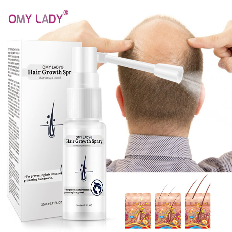 OMYLADY Anti Hair Loss Hair Growth Spray Essential Liquid+Natural Hair Essential Oil Deep Nourish Hairlines Repair Damaged Hair