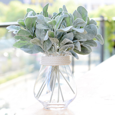 1 PC Artificial Flower Rabbit Leaves Floristry Plant Arrangement Wedding Home Decorative