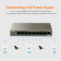 Tenda TEF1109P-8-63W 9 Port Desktop 10/100Mbps 802.3af/at PoE Fast Ethernet Network Switch, 58W, 250M, 6KV Lightning Protection