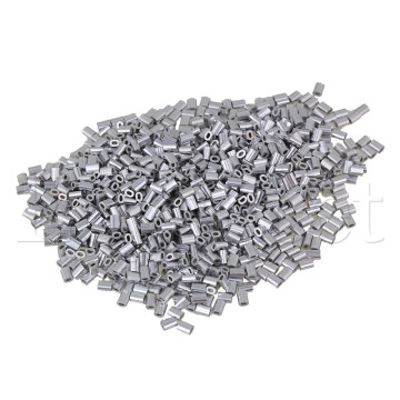1000 x Sliver Oval Shape Aluminum Sleeves Clamps Wire Rope Swage Clips M0.5