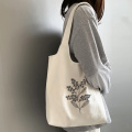 Women Cotton Bags Canvas Bags Ladies Shopping Canvas Bag 90s Ulzzang Shoulder Bag Folding Handbag Tote Korean Harajuku Printing