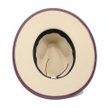 2-color gradient New Wide Brim wool Fedora Hat For Women Wool Felt Hats For Men Fall Winter Panama Gamble Jazz Cap
