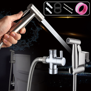 Multi-functional Stainless Steel Bathroom Handheld Toilet Bidet Faucet Sprayer Hand Bidet Spraye Set Self Cleaning Shower Head