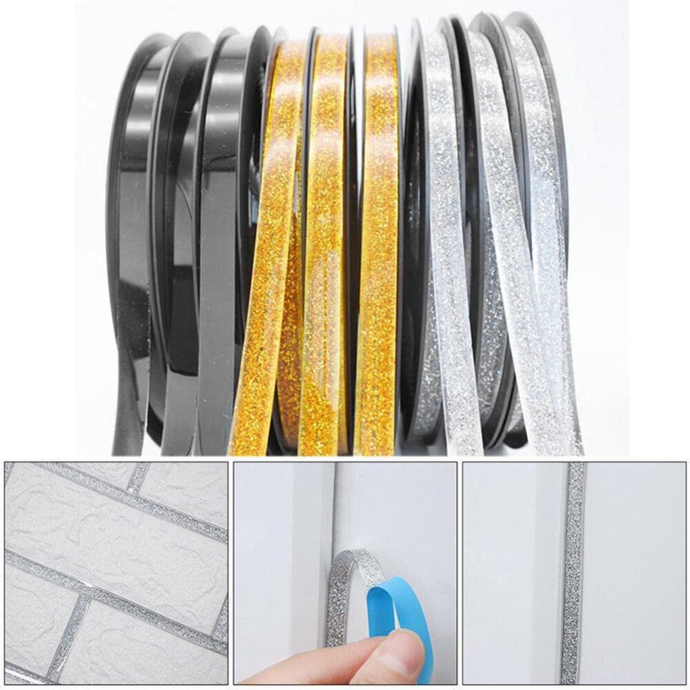 Tile Gap Tape Waterproof Mildew-proof Seam Decorative Stickers Room Floor Baseboard Wall Ceiling Skirting Line(glue)