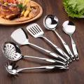 7PCS Stainless Steel Cooking Utensils Set Spatula Shovel Thick Handle with 6 Hooks Rack Cookware Set Kitchen Tool Set Silverware