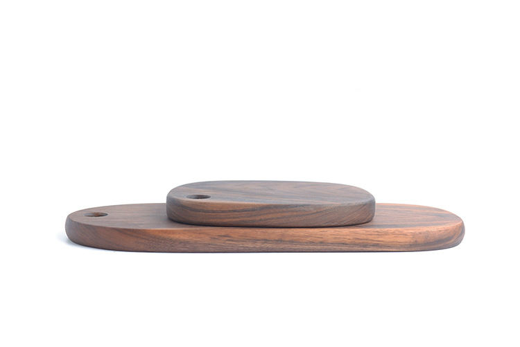 Japanese black walnut cheese board special-shaped cutting boards solid wood rootstock hole wood board kitchen stuff