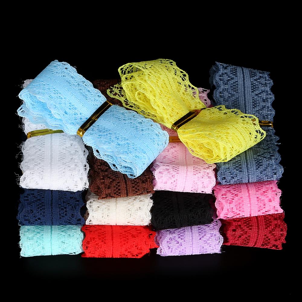 28mm 5 Yards No Stretch Lace DIY Garment Fabric Accessories Lace Ribbon For Sewing Curtain Needlework Lace Ribbon
