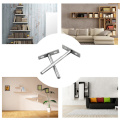 Pair 3/4/5inch Concealed Floating Wall Shelf Bracket Support Hidden Metal Steel Wall Rack Bookshelve Board Plank Holder