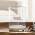 Modern Glass Candle Holder Matching Cup Candle Crystal Candlesticks for Wedding Dinner Home Decoration