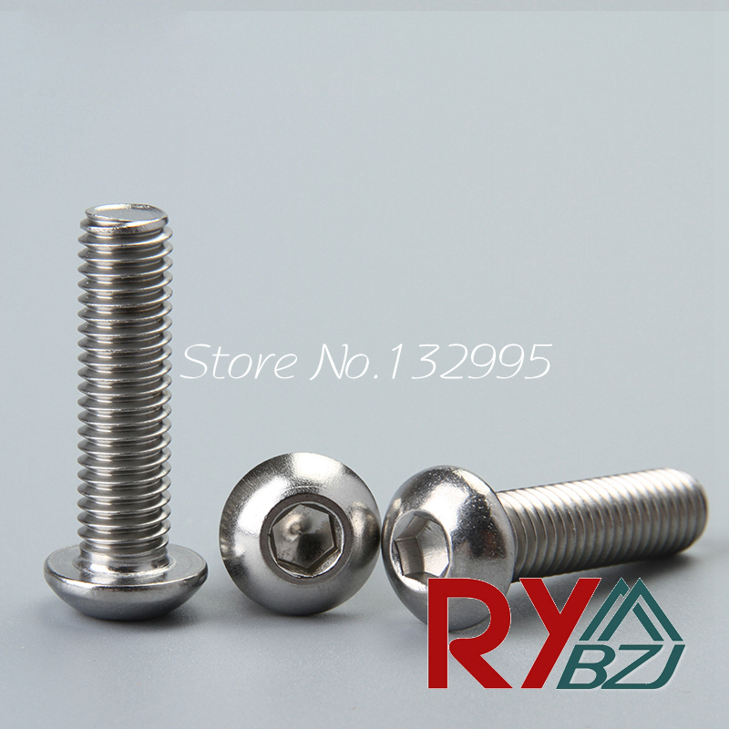 2#-56,4#-40,6#-32,8#-32,10#-24,10#-32,1/4-20*L Stainless Steel A2 Hex socket button head cap screw ANSIB18.6.3BT