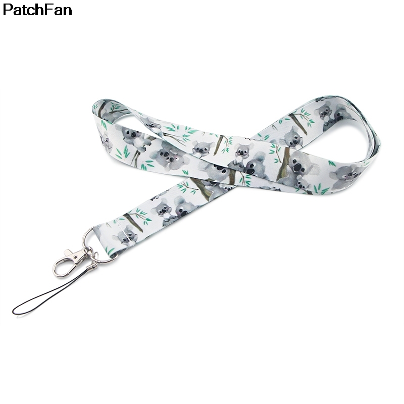 A3250 Patchfan Newest Simple Koala Animals Style Lanyards Neck Straps For Phones Keys ID Card Holders Keychain Webbing