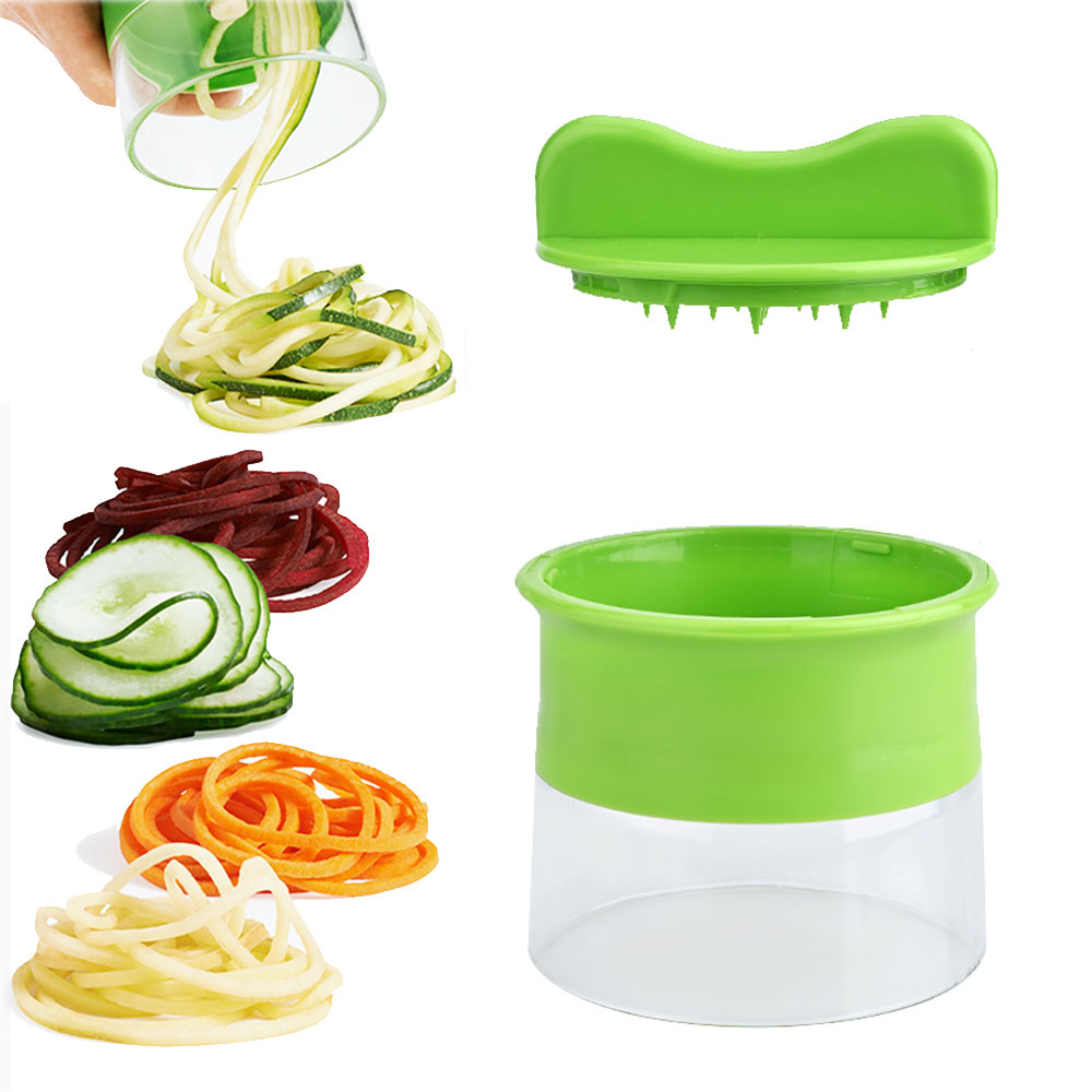 Handheld Carrot Potato Cucumber Spiral Grater Cutter Vegetable Fruit Slicer Salad Noodle Spaghetti Zucchini Blade Spiral Tools