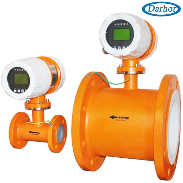 Digital hot waste water electromagnetic flow meter sewage chemical magnetic flowmeter manufacturer