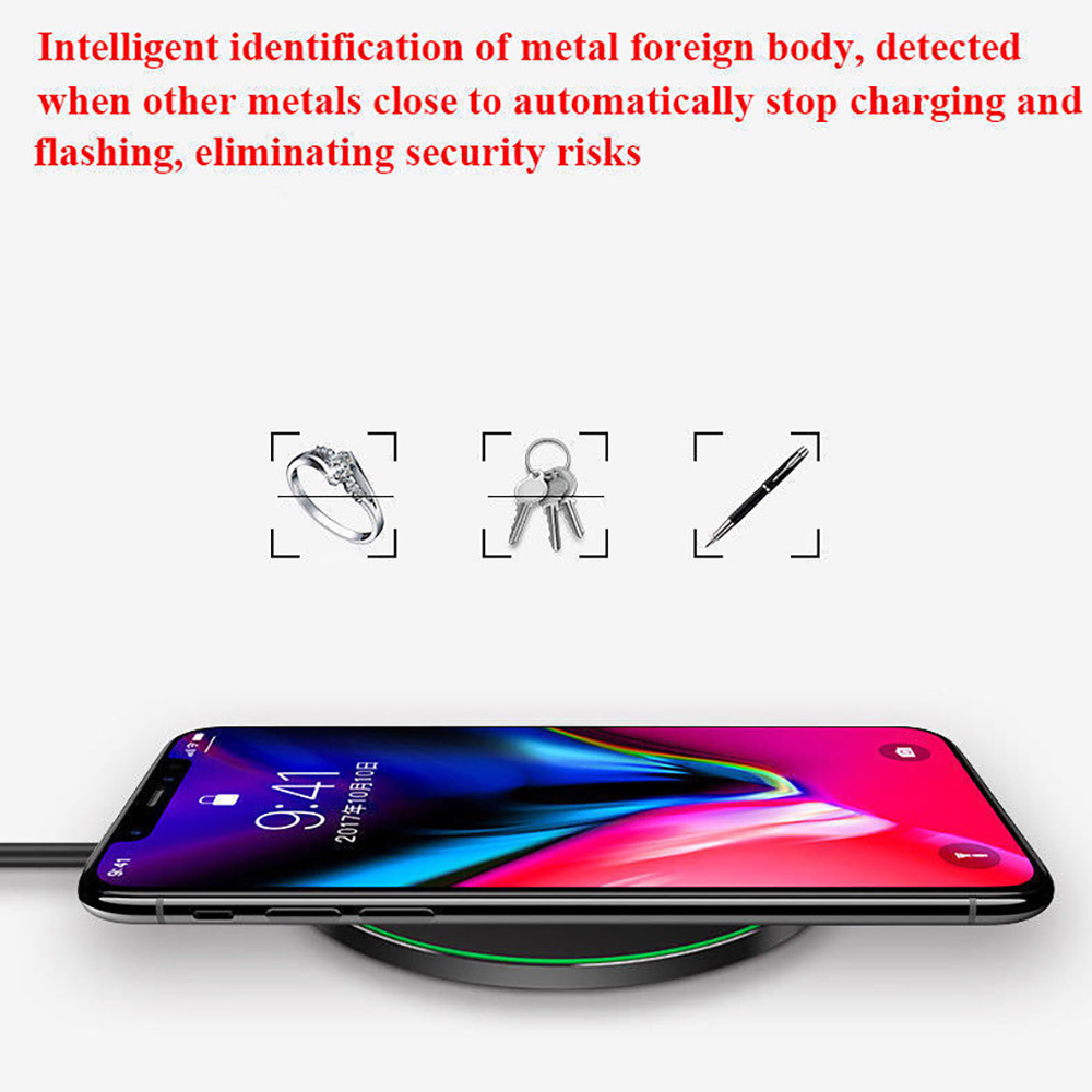 FDGAO 15W Qi Fast Wireless Charger Dock For Samsung S9 S10 S10e iPhone X XS XR 8 Huawei Mate 20 P30 Pro Super Quick Charging Pad