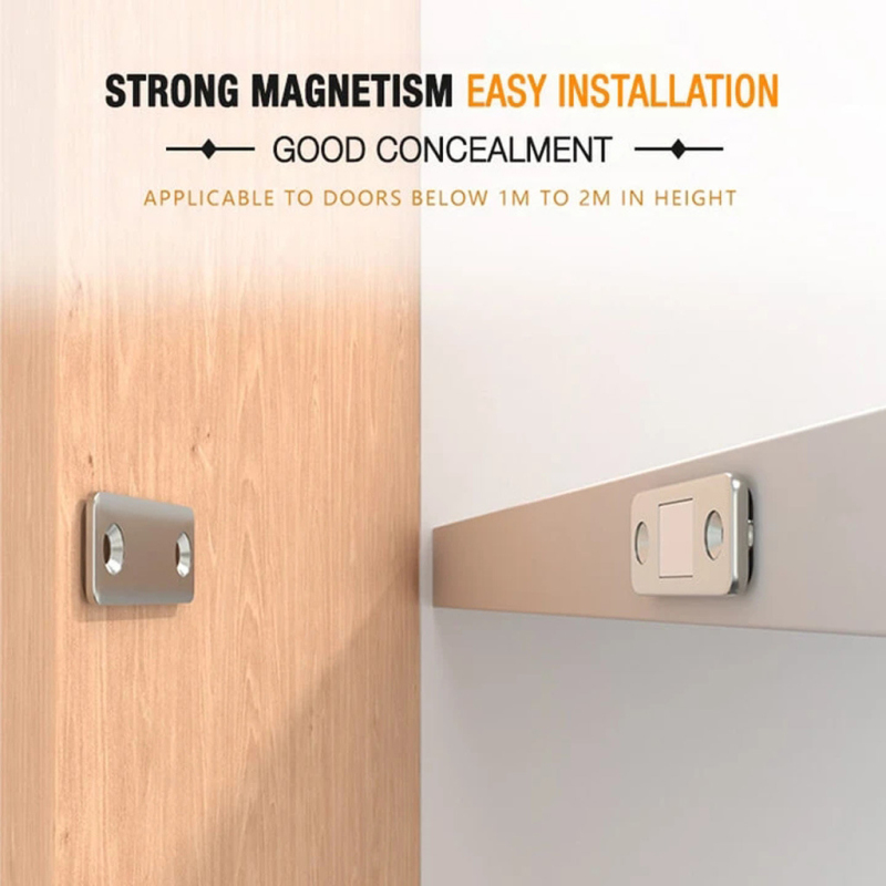 Magnetic Door Closer Punch-free Strong Anti-loose Door Closer Furniture Cabinet Catch Latch Door Magnetwith Screws