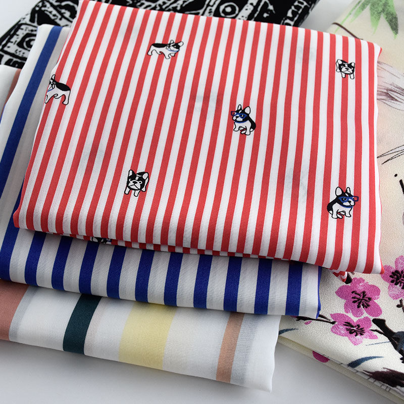 50cm/Pcs 145cm Cotton Silk Floral Cartoon Stripe Fabric Comfortable Breathable Manual DIY Cloth 2020NEW Qualityt Thicken Handmad