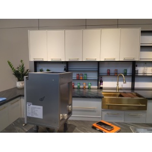 Sleek & Sophisticated Kitchen Cabinet With Slide Drawer