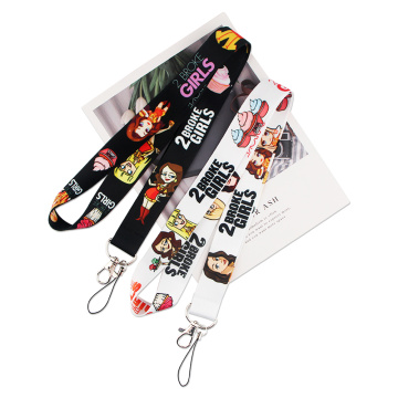 Ransitute R1120 TV 2 Broke Girls Creative Lanyard Badge ID Lanyards Mobile Phone Rope Key Lanyard Neck Straps Accessories