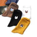 Cotton Winter Socks Women Cartoon Animal Head Embroidery Women Socks 1 Pair/pack Size 36-40 Dropshipping Wholesale