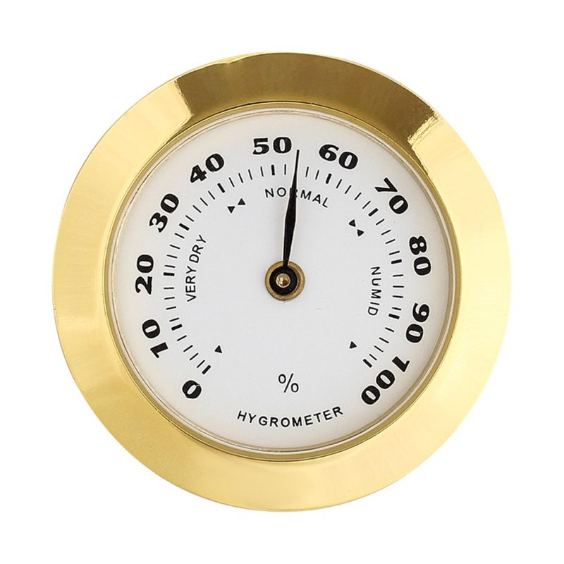 38mm Hygrometer Moisture Meters Cigar Accessories Tobacco Pointer Hygrometer for Humidor Smoking Humidity Sensitive Gaug