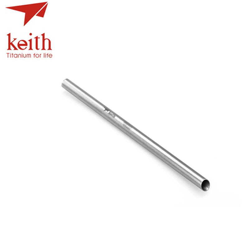 Keith Titanium Drinking Straw Bend And Straight Family Drink Straws Eco-friendly Food Grade With 1 Clean Brush