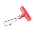 10pcs/set Fishing Sinker Slip Clips Blue Red Plastic Head Swivel With Hooked Snap Fishing Weight Slide Accessories Fishing Line