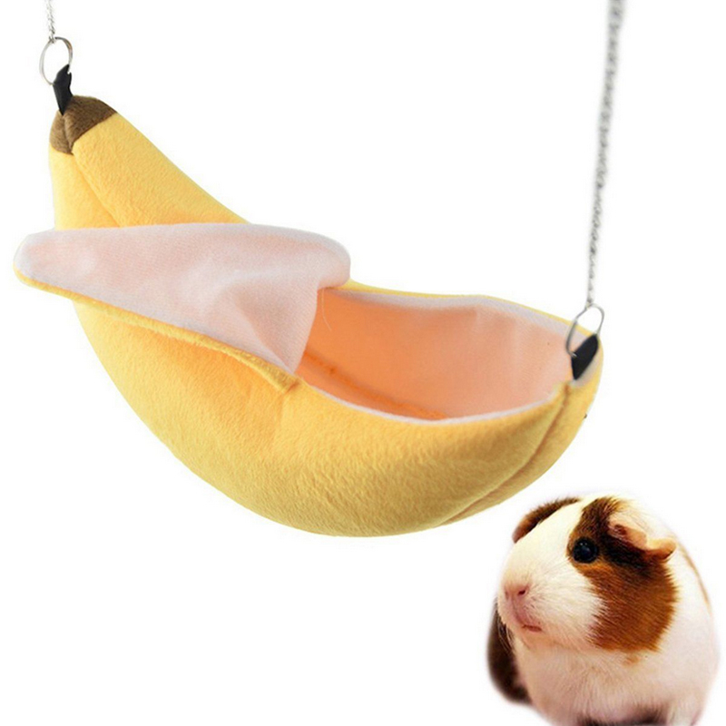 Hanging Banana Pet Cages House Hammock Cage Sleeping Nest Pet Bed Rat Hamster Toys Cage Swing Pet Banana design Small Animals