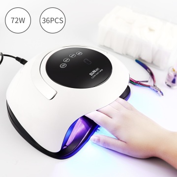 SUN BQ5T 72W UV Lamp LED Nail Dryer Professional Nail Polish Nail Polish All Gel Polish Sensor Solar LED Light Nail Nail Tools