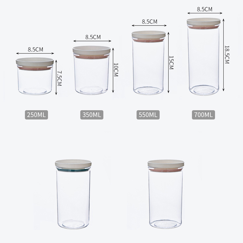 Transparent Food Storage Box Kitchen Sealed Bean Grain Spice Container Refrigerator Organizer Storage Bottles&Jars Grains Tank