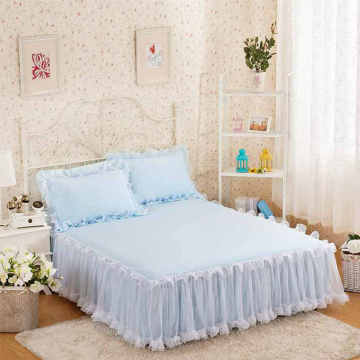 Princess Bedding Bed skirt Romantic Lace Bedclothes Bed Cover Girls Wedding Bedspread bed sheet Home decoration Full/Queen