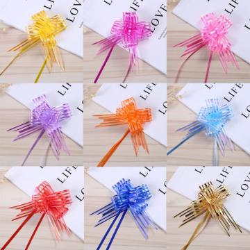 10 Pcs High Quality Organza Pull Flower Loop Gift Wrap Candy Box Accessories DIY Wedding Car Decoration Supplies Flower Ribbons