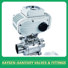 Hygienic 3PC electric welded ball valves