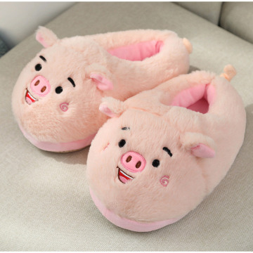 Winter Women Warm Indoor Slippers Lady Fashion Cute Pink Pig Women's Soft Fluffy Plush Slipper Woman Comfort Casual Female Shoes