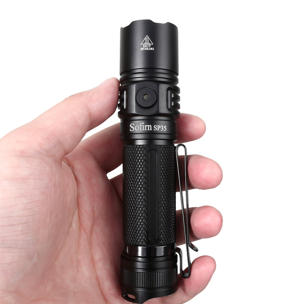 New Sofirn SP35 USB C 2A Rechargeable LED Flashlight 21700 SST40 2200lm Torch 2 Groups with Ramping Power Indicator in Stock