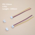 100sets PH 2.0mm Connector Plug with Wires Cables 100mm 2/3/4/5/6/7/8/9/10/12Pin 10CM 26AWG