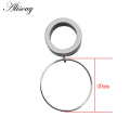 Alisouy 2pcs Stainless Steel Ear Plug Expander Tunnel Circle Dangle Saddle Ear Gauges Stretchers Fashion Body Piercing Jewelry