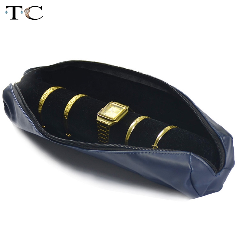 Jewelry Storage Portable Display Cases Organizer Jewellery Travel Roll for Watch and Bracelet Bag
