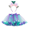 Girls Skirt Kids Tutu Party Dance Ballet Toddler Baby Costume Skirt+Headband Set Fashion Girls Princess Tutus Tulle Skirts M140#