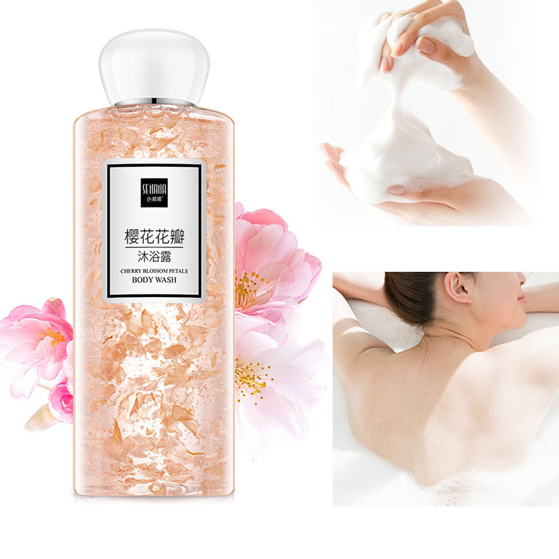 Shower Gel 250ml Female Body Wash Lotion Bath Cherry Blossom Essence Male Skin Care Whitening Moisturizing Nourishing Fragrant M