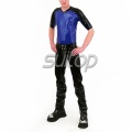 Suitopheavy latex chaps with brief & latex shirt