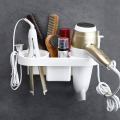 Hair Dryer Rack Comb Holder Bathroom Storage Organizer Self-adhesive Wall Mounted Stand for Shampoo Straightener
