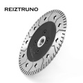 REIZTRUNO 5" Dual Turbo Circular Saw Cutter Diamond Grinding Wheel Angle Grinder Cutting Blades for Granite Concrete with Flange