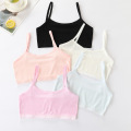 Girls' underwear development period solid color vest girls pure cotton kids 8-12-16 years old children girls bra