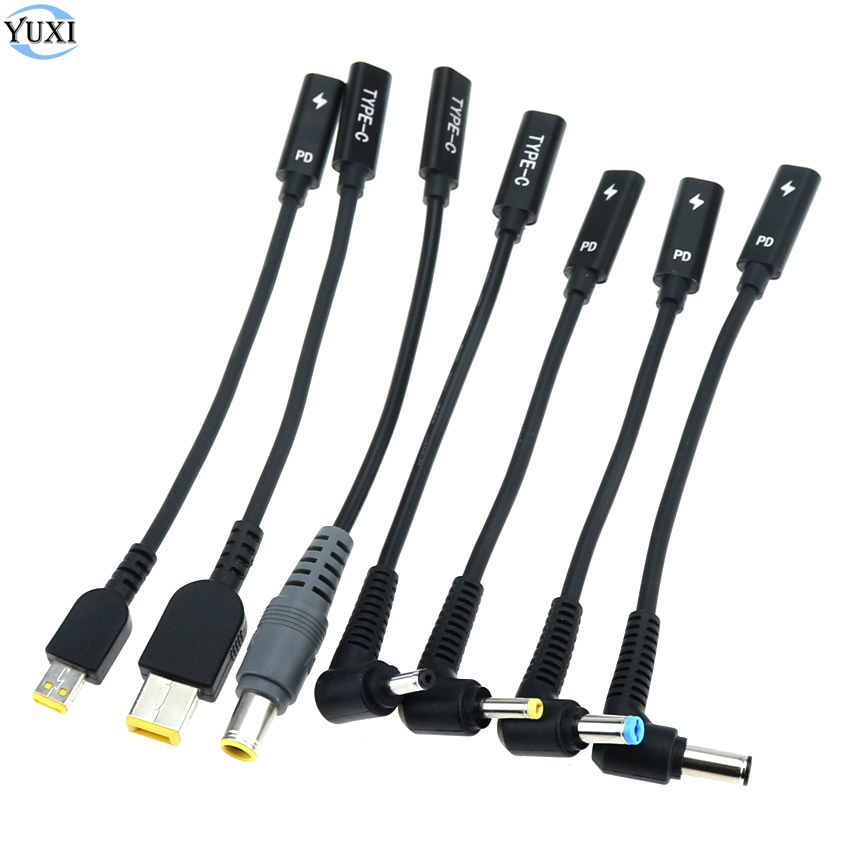 YuXi USB 3.1 Type C USB Female to DC 7.9*5.0 4.0*1.35 5.5*2.5mm Sqaure Male Power Charger Adapter Converter PD Power Cable