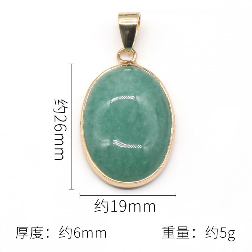 Oval Yellow Jade Pendant for Making Jewelry Necklace 18X25MM