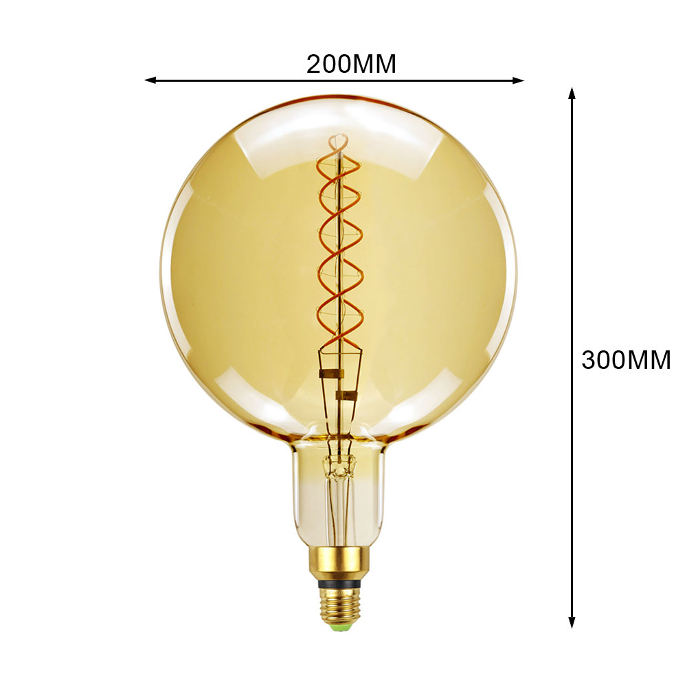 Led Bulbs Vintage Big Size Globe Leds Light Edison 6W Dimmable 220/240V E27 Super Yellow Warm Decorative Bulb